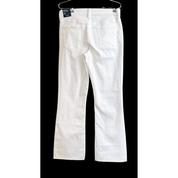 J. Crew Women's Tall Mid-Rise Flare Crop White 29 Tall NWT - Picture 4 of 9
